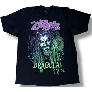 Rob Zombie Dragula Graphic T-Shirt Mens XL Black Short Sleeve Cotton Rock Tee